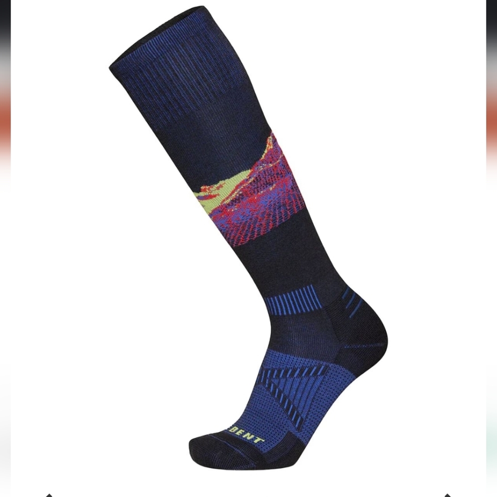 Le Bent Cody Townsend Pro Series Zero Cushion Ski Socks  GUNMETAL GREY Snow Sock